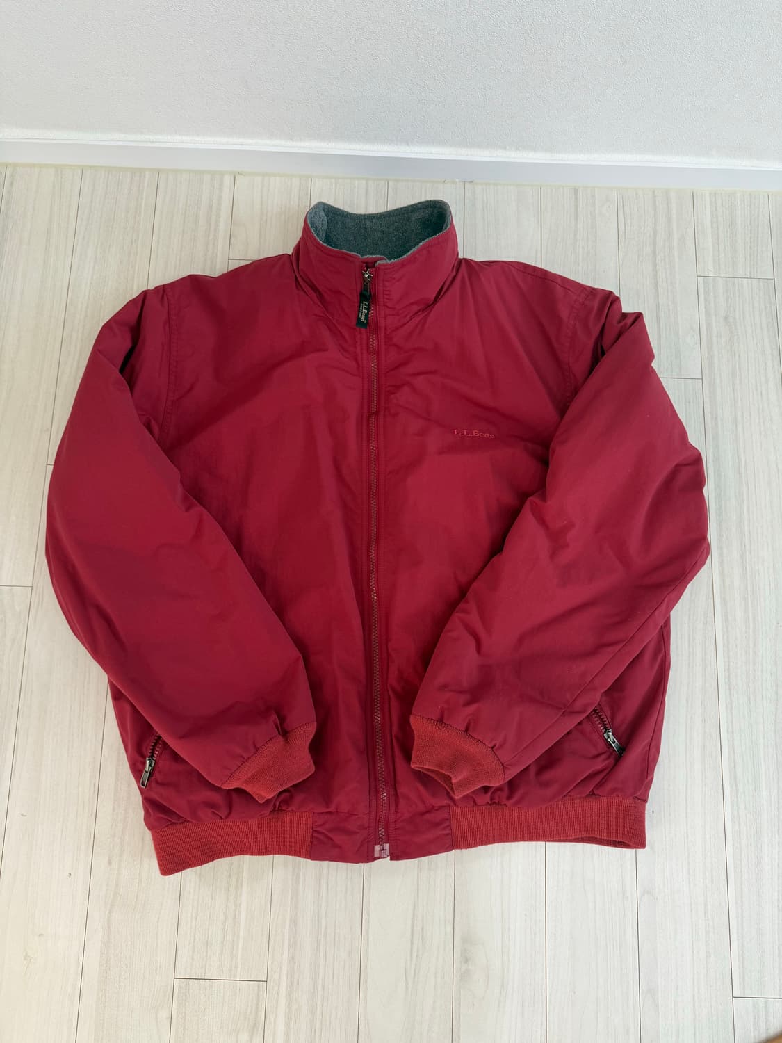 LL Bean 엘엘빈 웜업자켓 버건디 L사이즈 상품이미지1