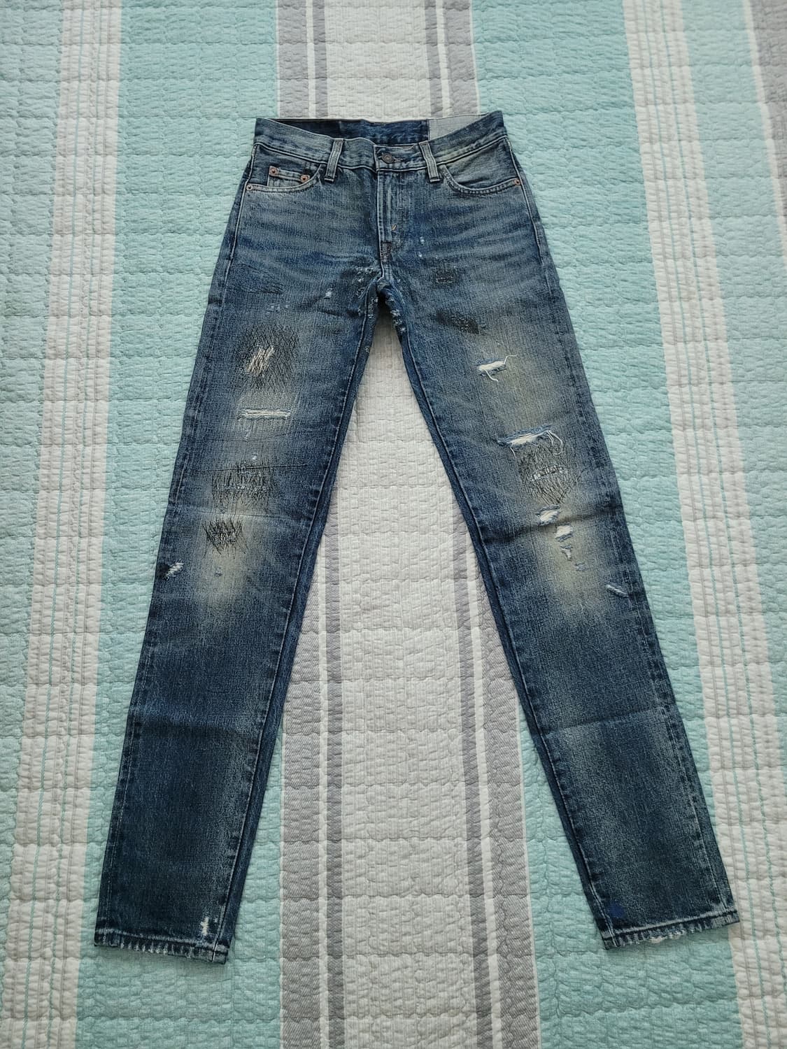 리바이스 빈티지클로징 LVC 69505. 디스리페어 슬림스키니 셀비지  상품이미지1