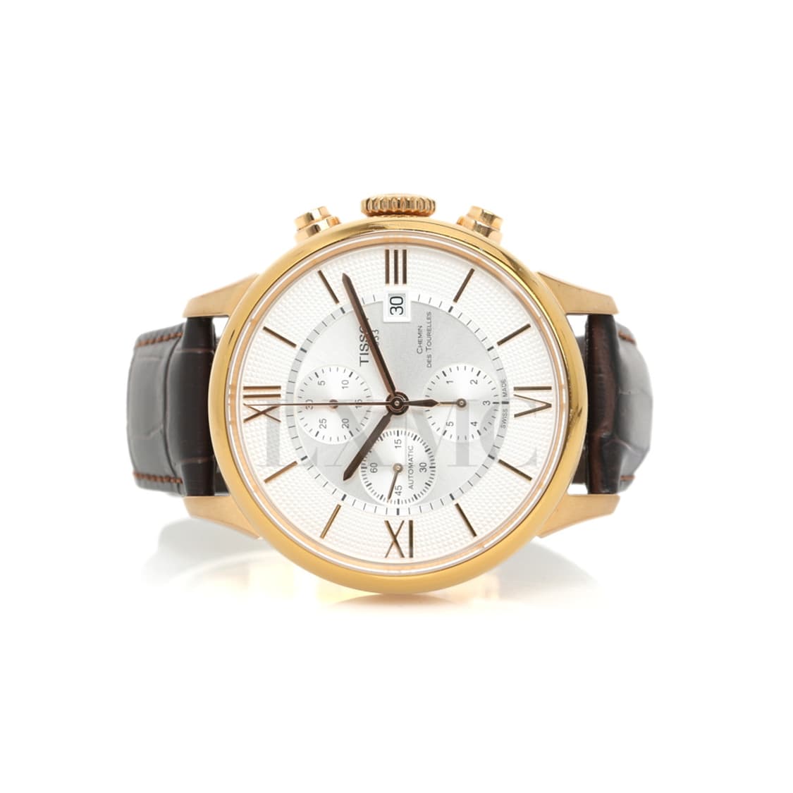 티쏘 슈망 데 뚜렐 크로노그래프 금장 워치 가죽시계 T099427A 상품이미지1