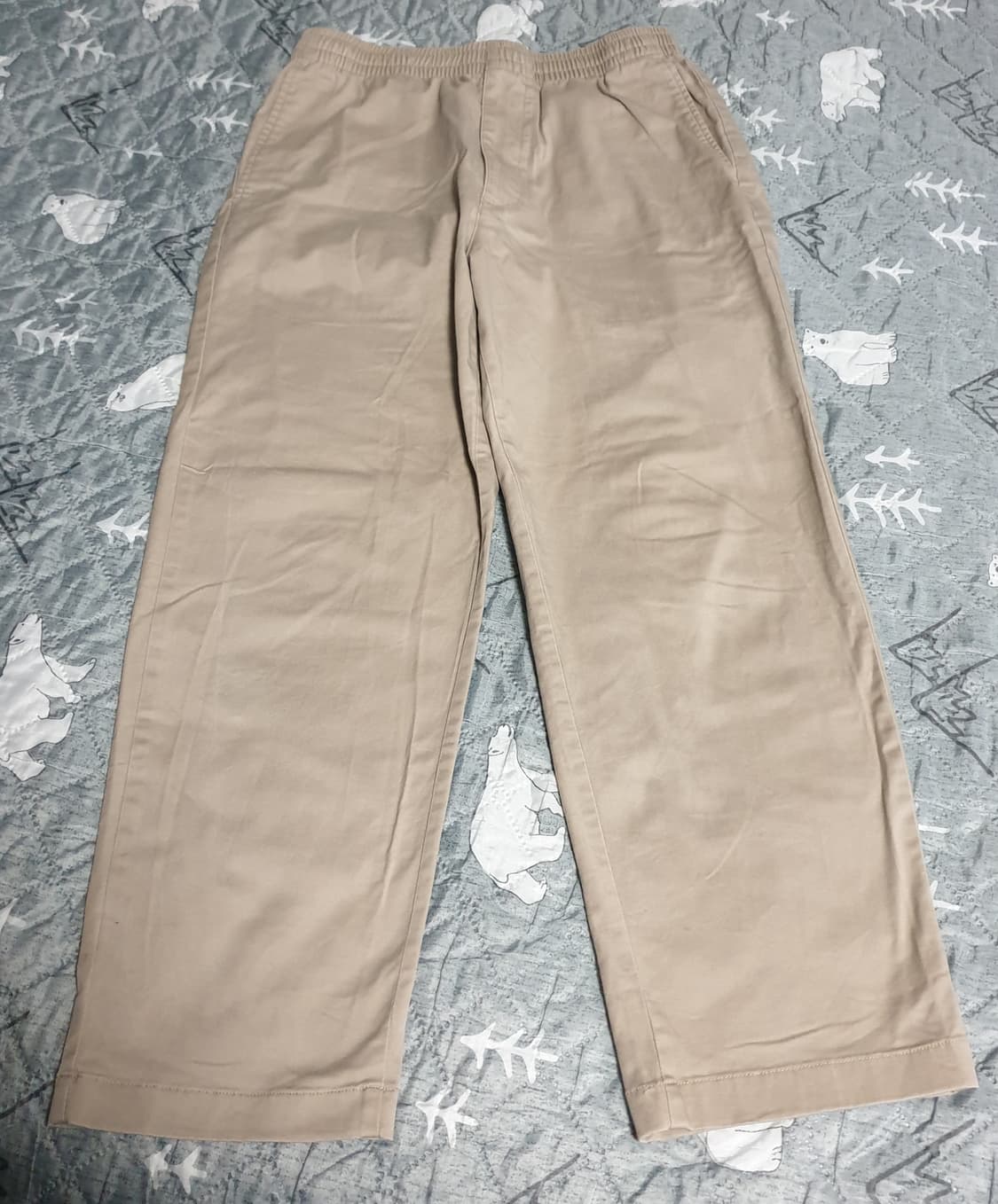 유니클로 스판 코튼 밴딩 테이퍼드 팬츠 (S) 상품이미지1