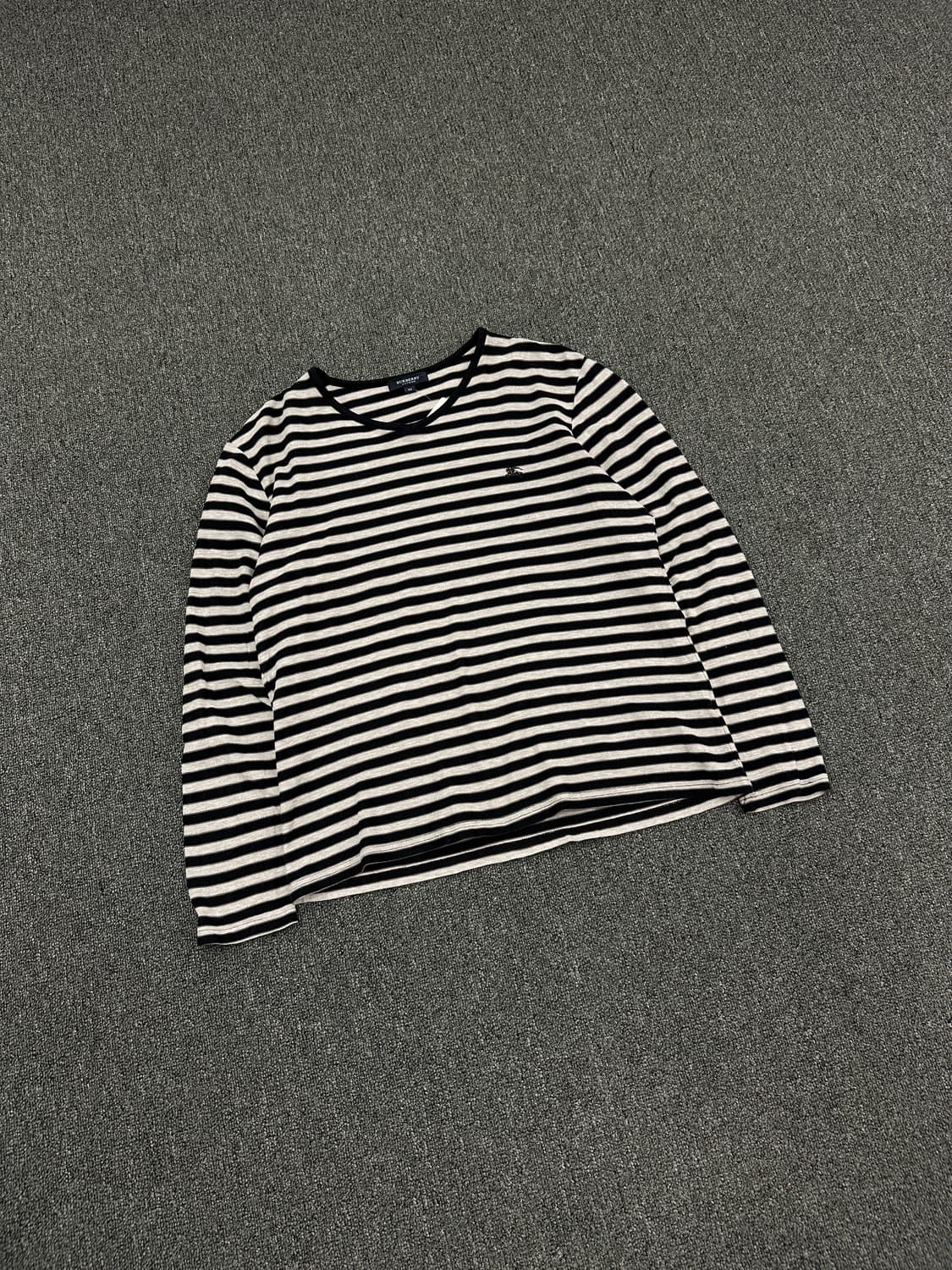 M) 버버리 런던 스트라이프 롱슬리브 긴팔티셔츠 상품이미지1