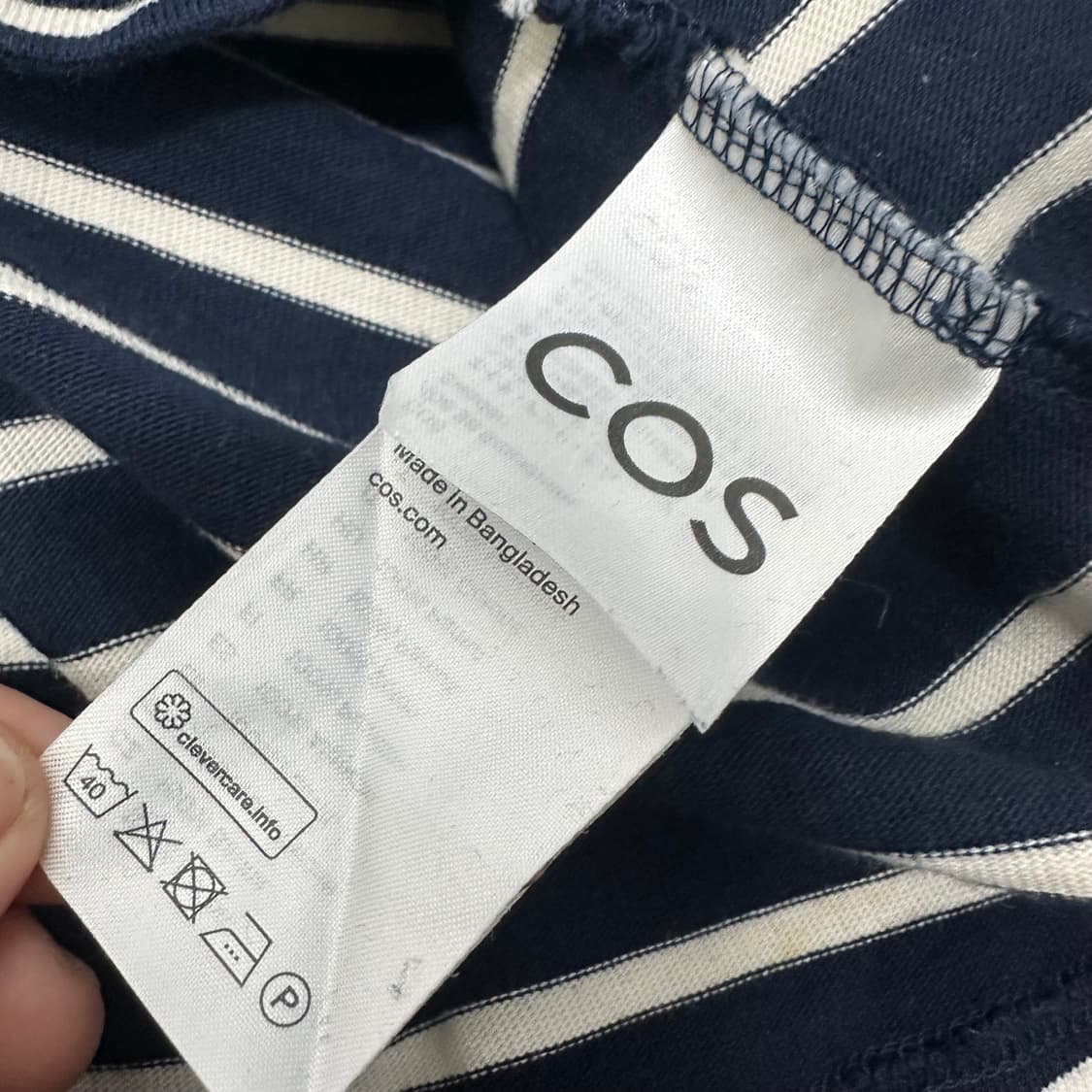 COS 코스 스트라이프 여성 긴팔 카라티 폴로티셔츠 L 상품이미지8