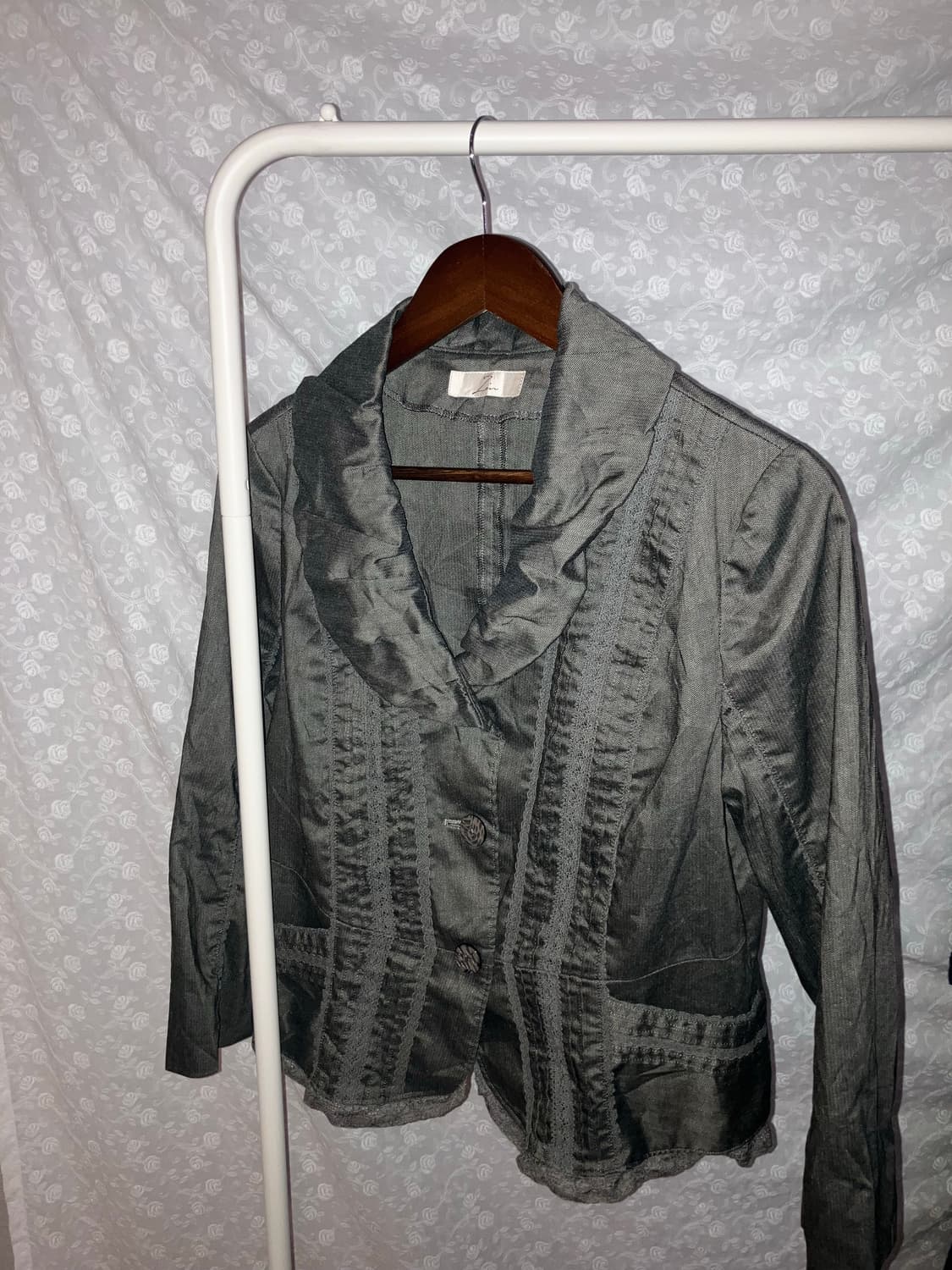 💌 Metallic silver lace jacket. 상품이미지1