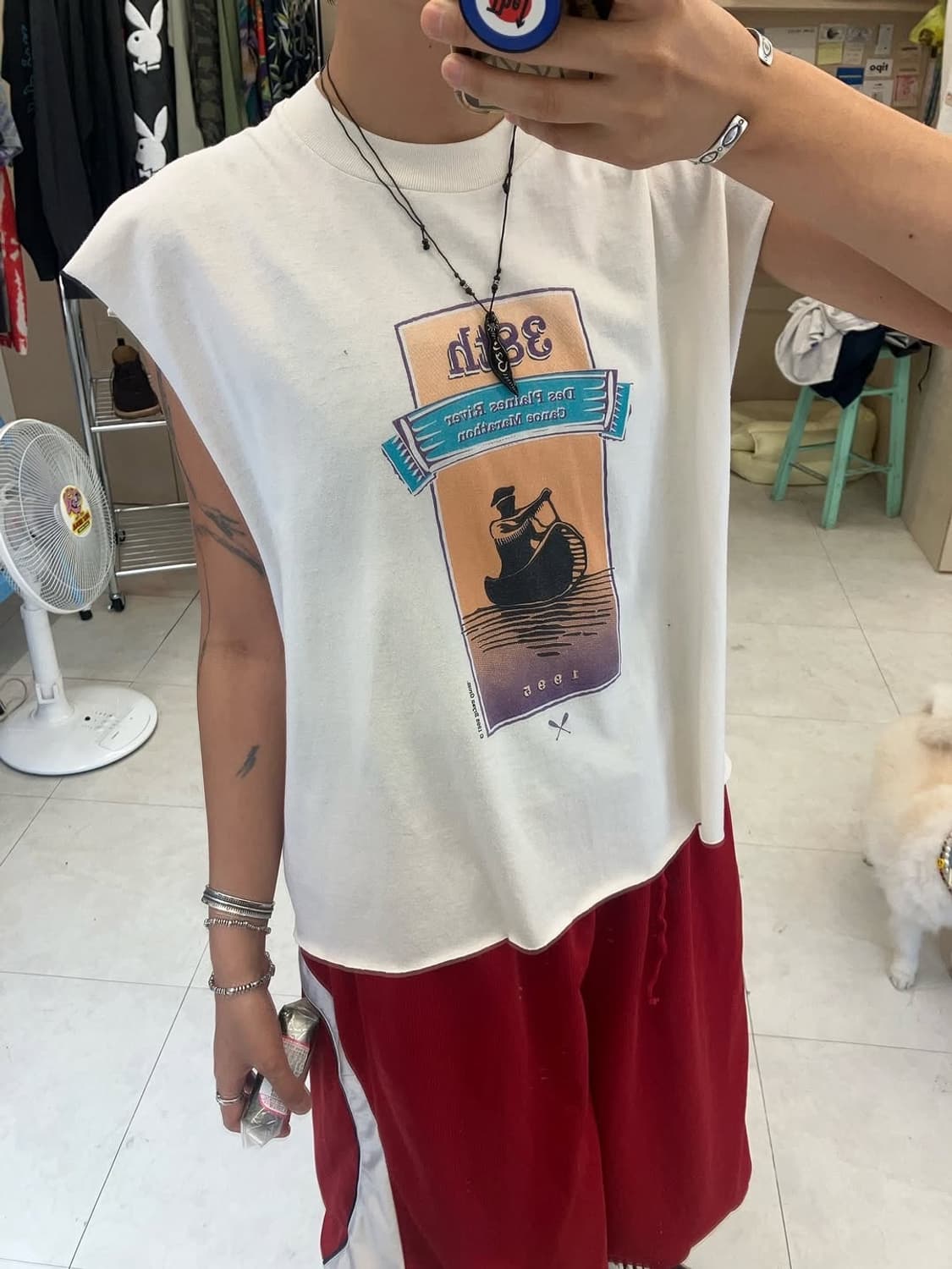 Fruit of the room cutting sleeveless  상품이미지6