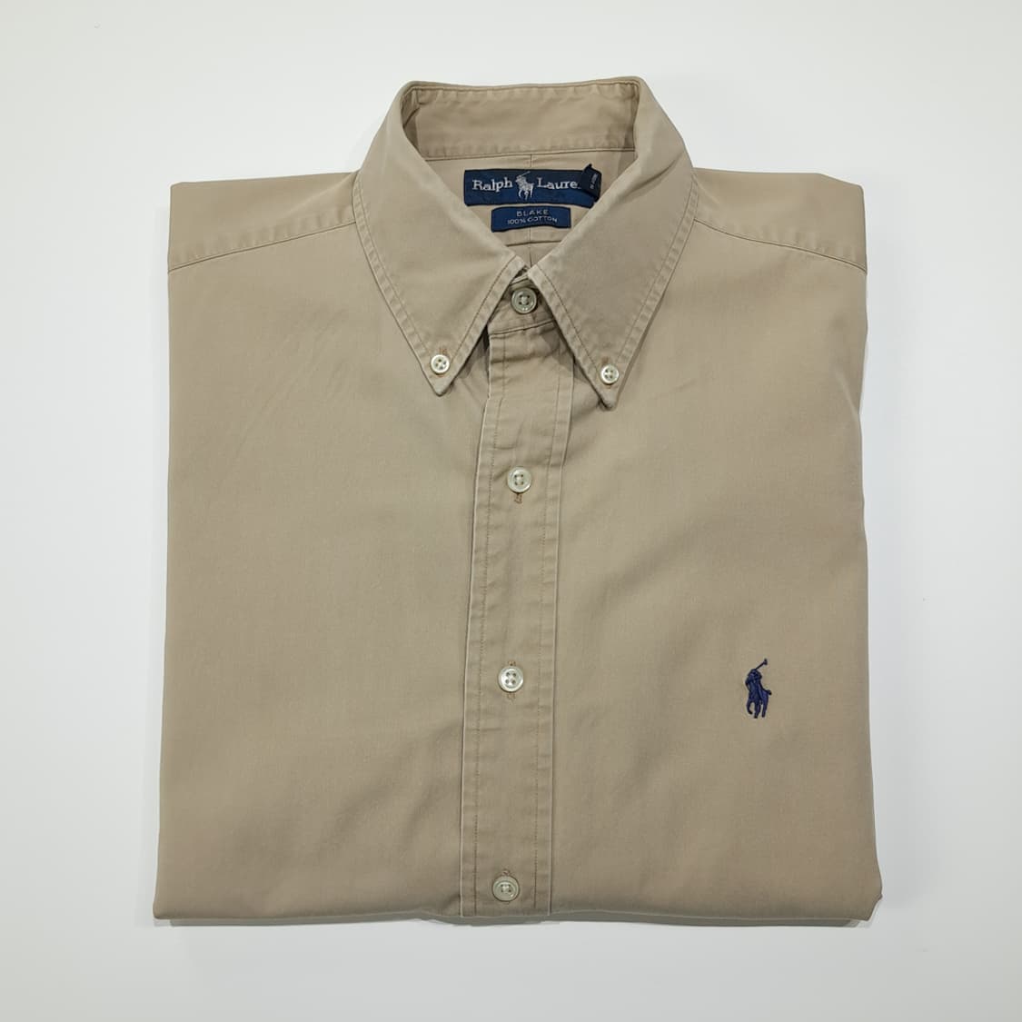CL245 L 폴로 90s 블레이크 면 베이지 셔츠 남방 상품이미지8