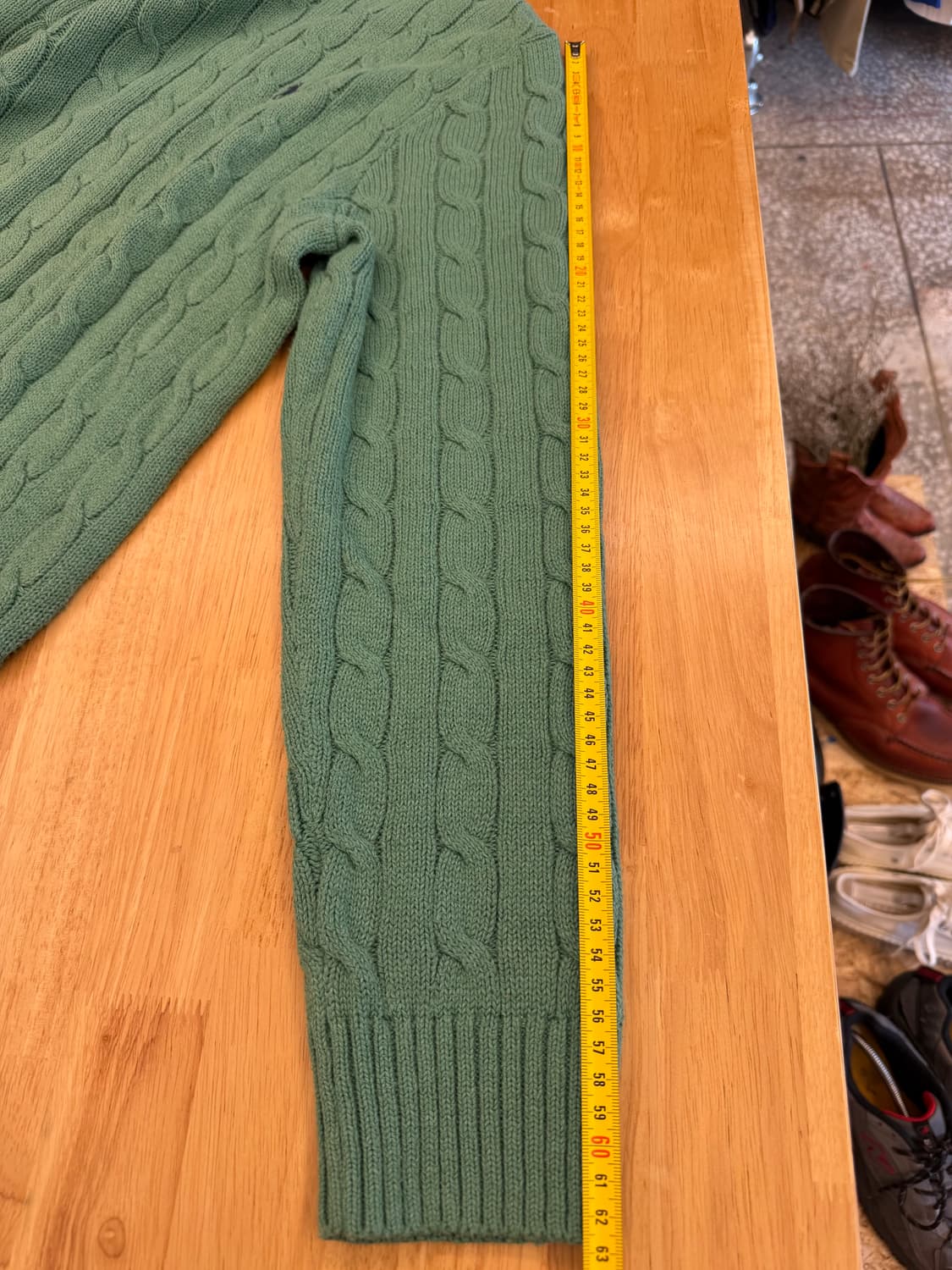 폴로 랄프로렌 코튼 케이블니트 그린 M 상품이미지7