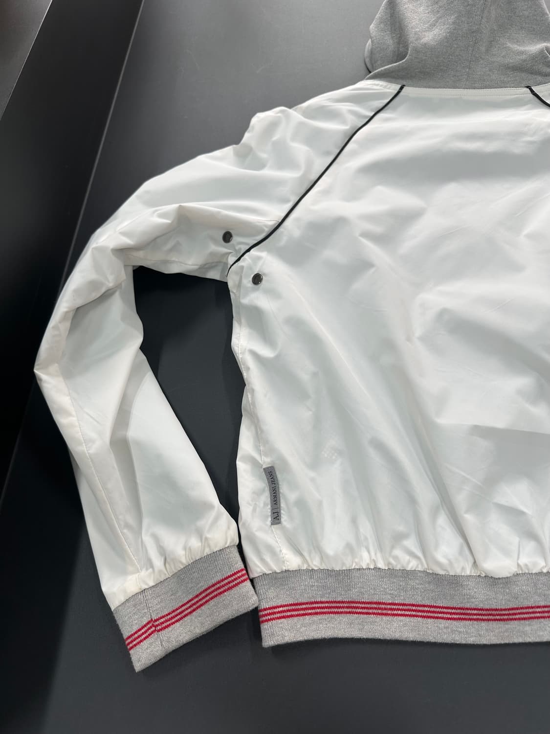 아르마니 진스 레이어드 투버튼 투웨이 후드자켓 상품이미지6