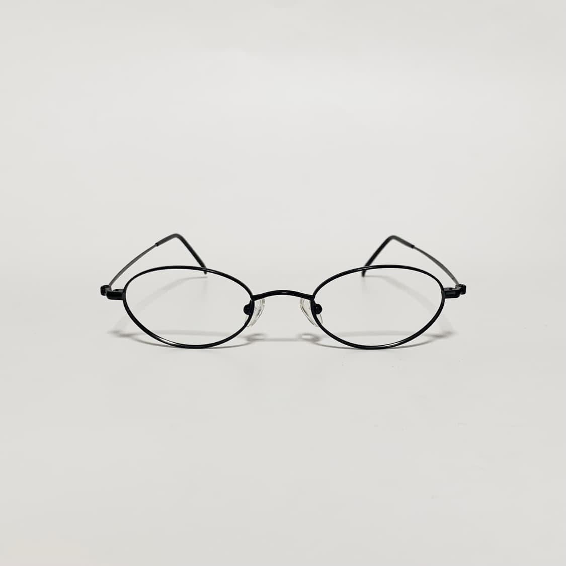 954 데드스탁 빈티지안경 블랙 미니멀 오벌 가벼운 메탈 데일리 픽키 상품이미지1