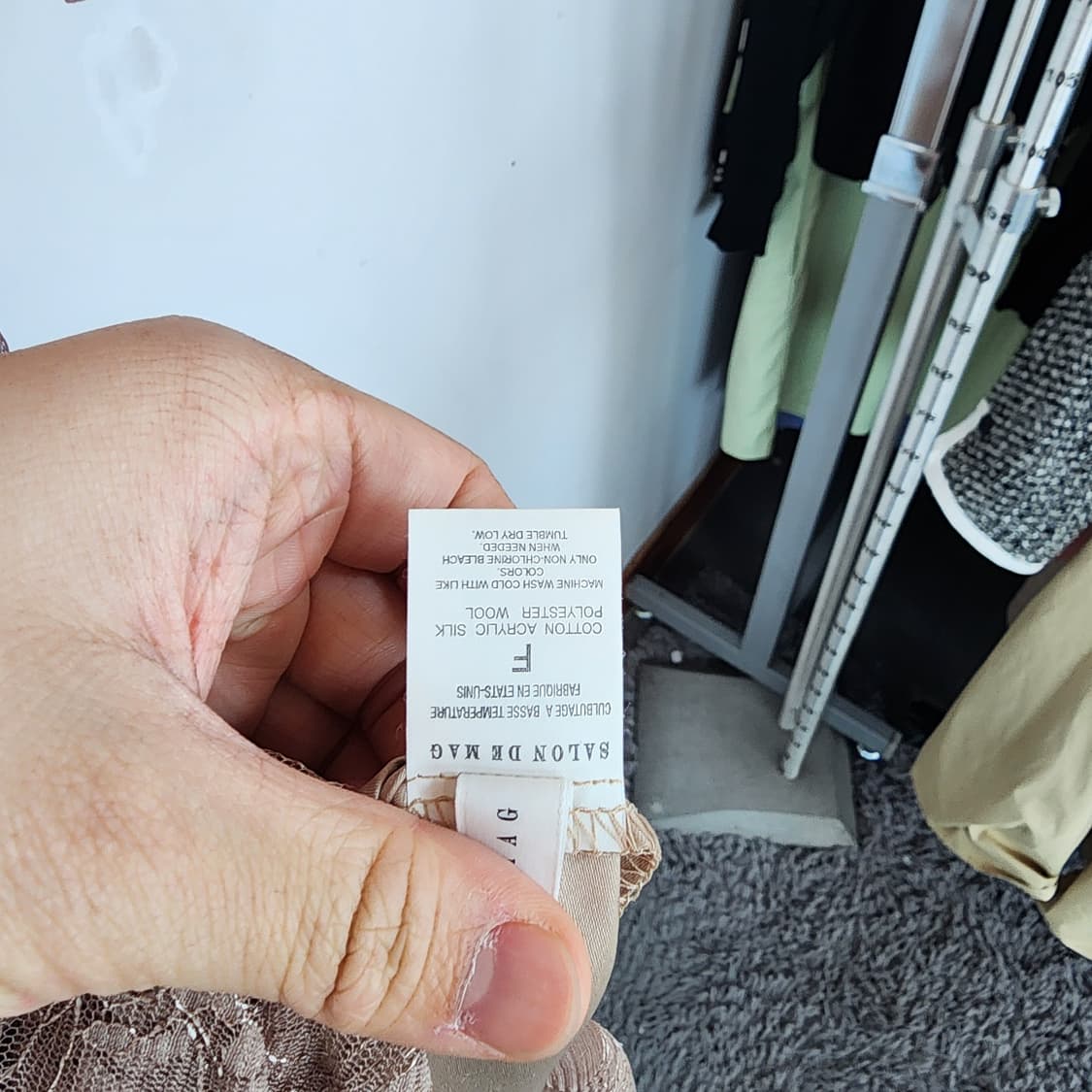 살롱 드 매그 시스루 롱 원피스 베이지톤 상품이미지6