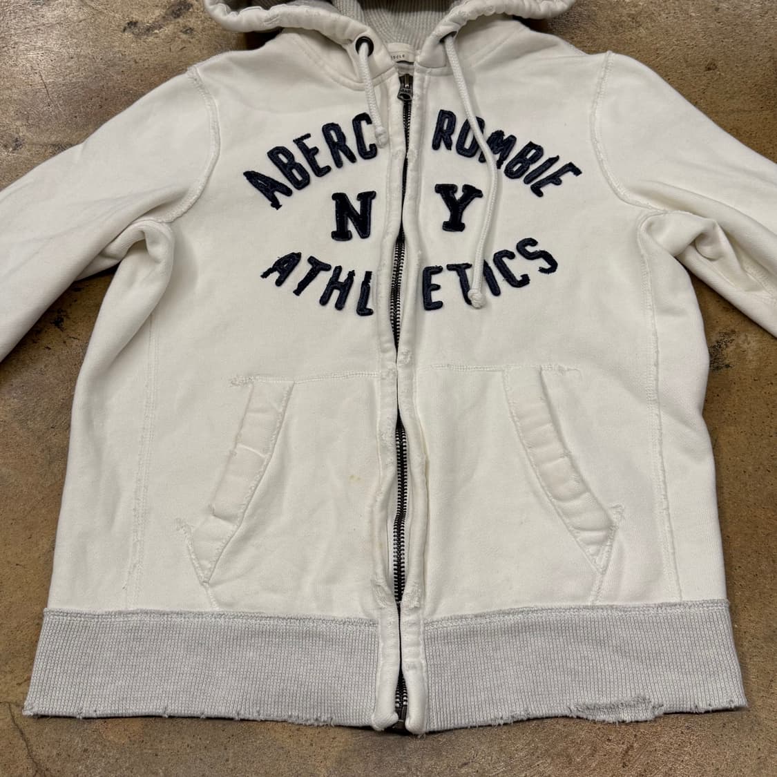 아베크롬비 화이트 후드집업 상품이미지3