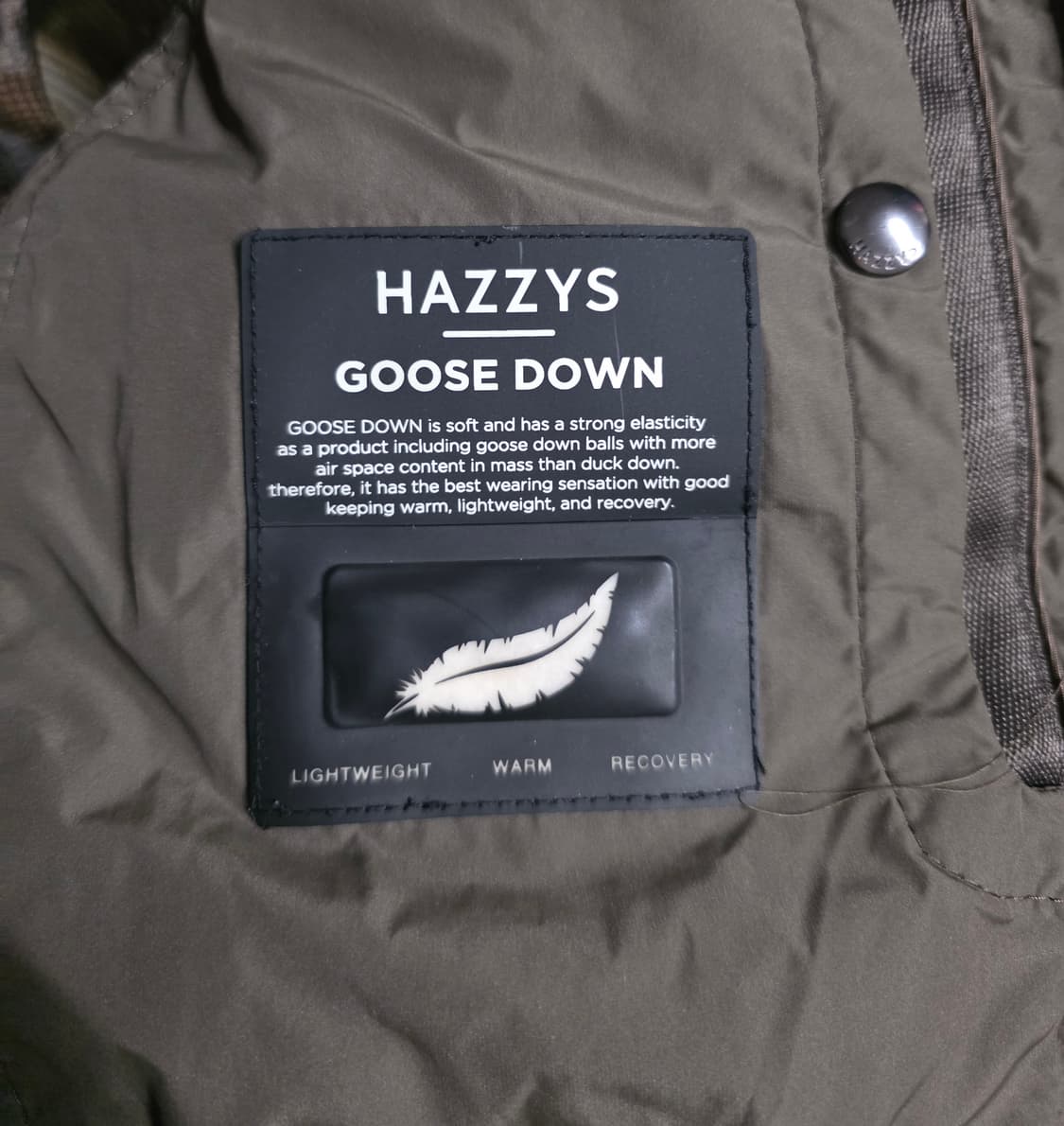 헤지스 남성 브라운 탈착퍼 구스다운점퍼. 싸이즈 95   상품이미지7