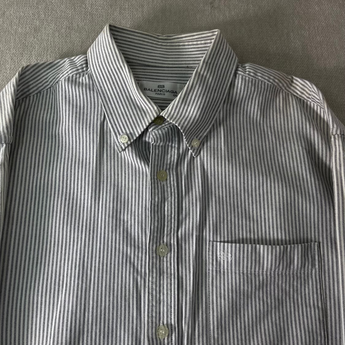 100 발렌시아가 90s 스트라이프 코튼 셔츠 상품이미지2