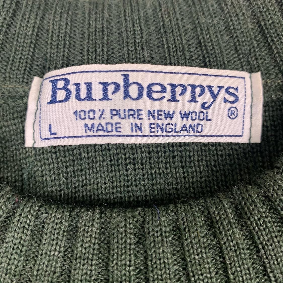 버버리 기수로고 딥그린 코만도 니트  상품이미지4