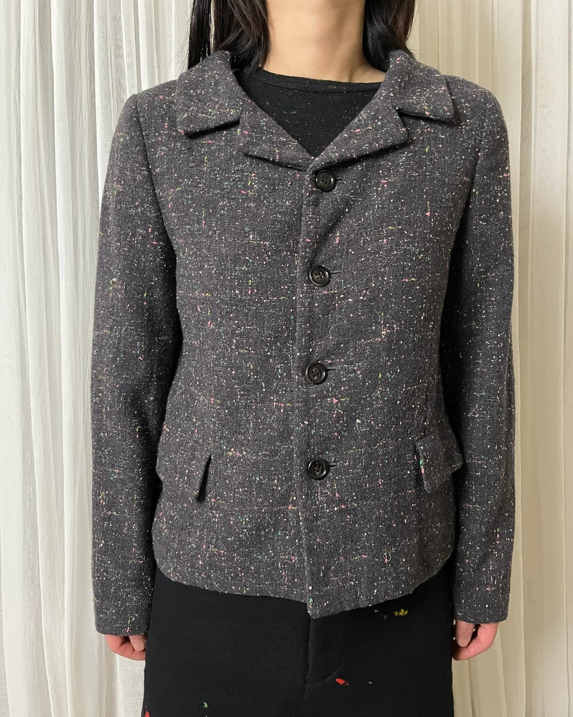 꼼데가르송 트위드 자켓 네프 울 comme des garcons 상품이미지8