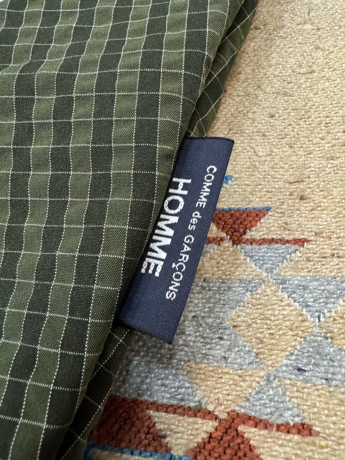 [OS] 꼼데가르송 옴므 그리드 체크 메신저백  상품이미지4