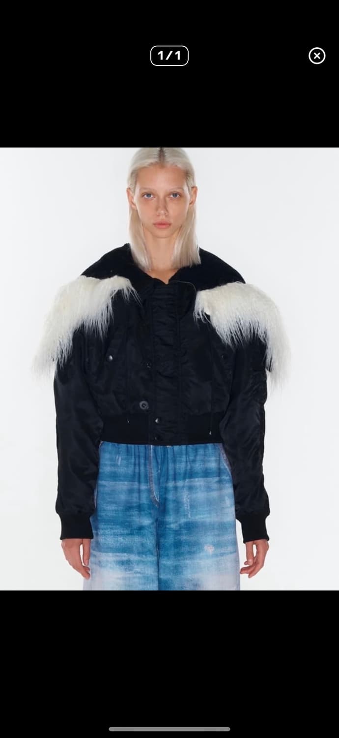 Openyy faux fur zipper hood black 상품이미지1