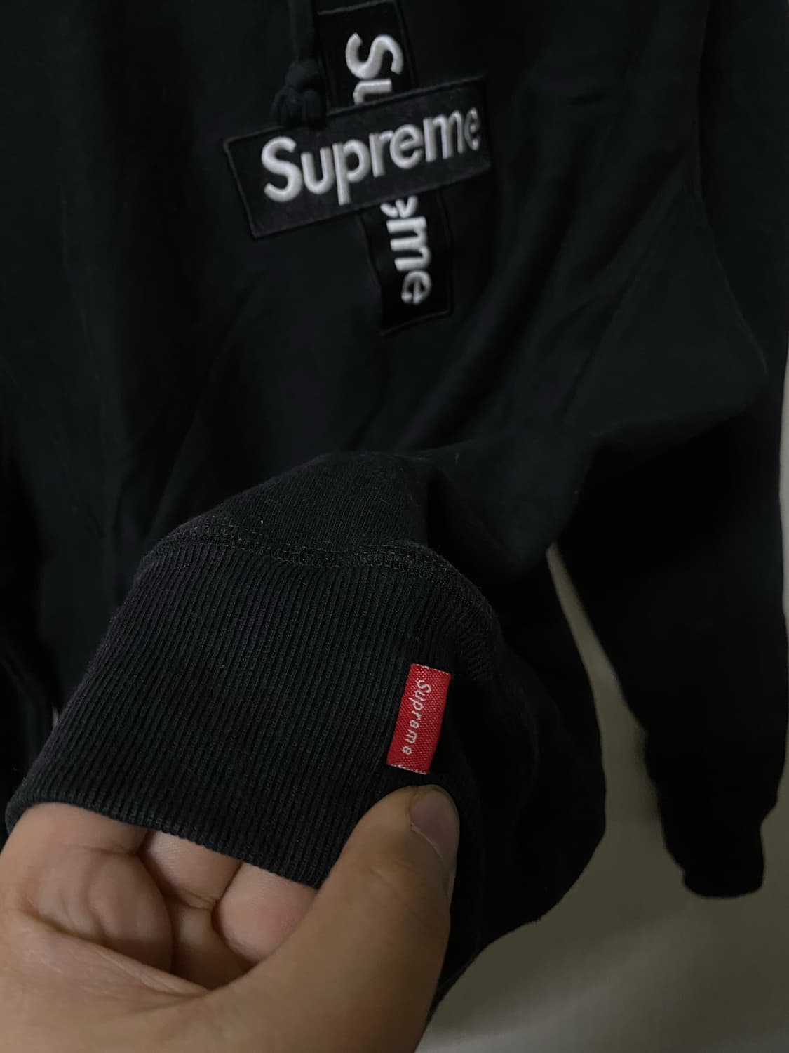 슈프림 크로스 박스로고 후드 블랙 S 상품이미지8