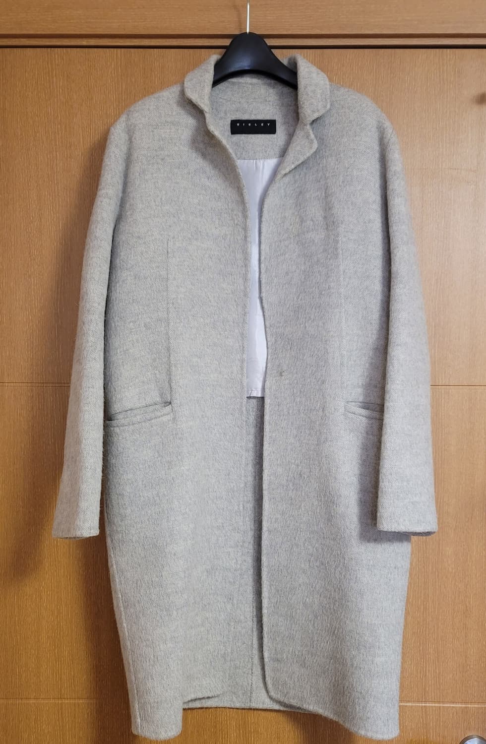 SISLEY |  그레이 롱코트 55 | (모81,알파카19) 상품이미지4