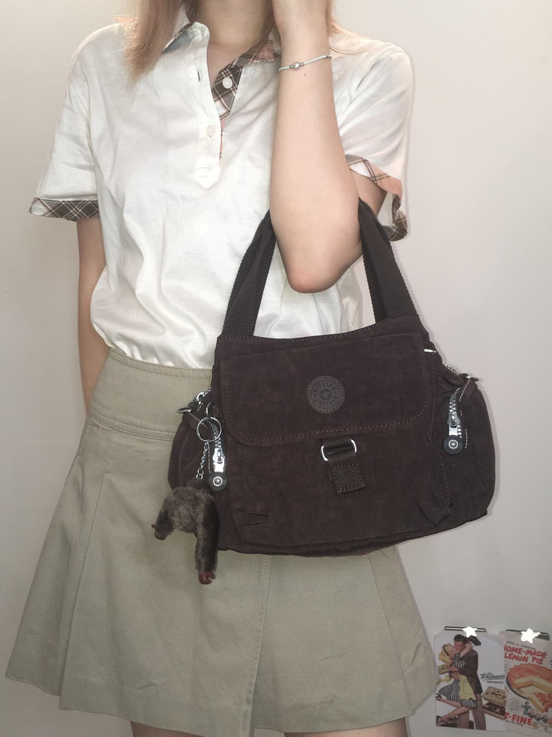 Kipling 키플링 초코 브라운 투웨이백 상품이미지4