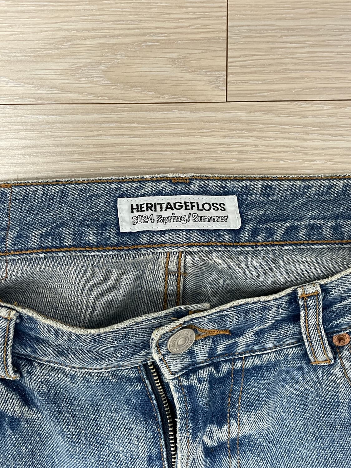 헤리티지플로스 워시드 데님 팬츠 L 인디고 상품이미지2