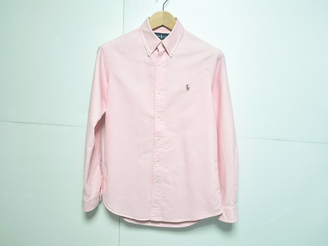 남성 폴로 커스텀핏 핑크 옥스퍼드 옥스포드 긴팔 남방 셔츠 상품이미지2