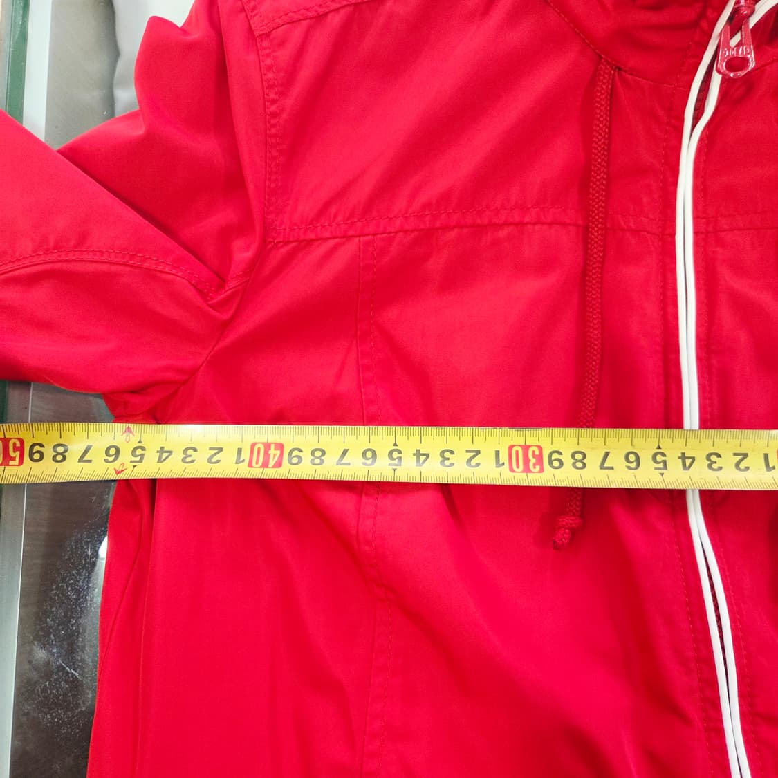 [TOMMY HILFIGER] 타미힐피거 레드 집업 바람막이 자켓 XS 상품이미지9