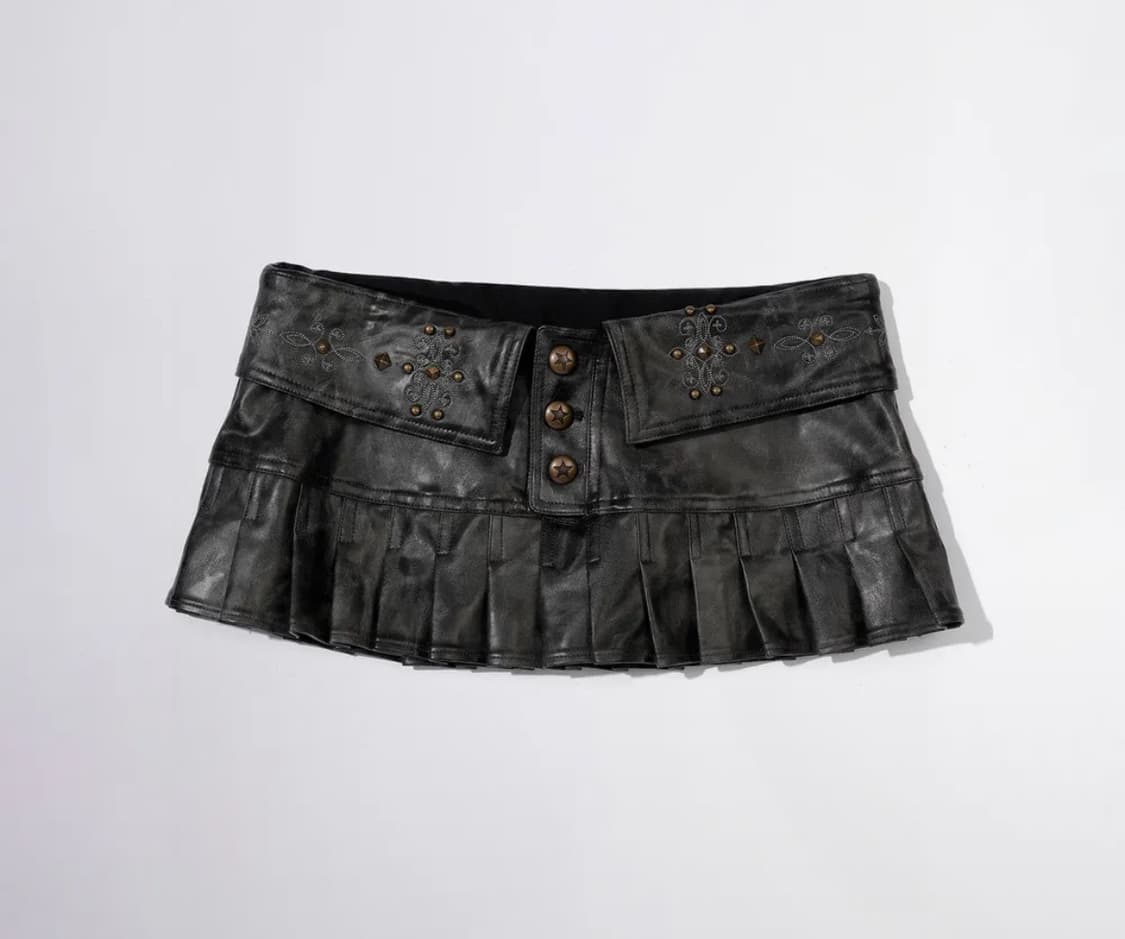 스컬프터 레더 스커트  상품이미지1