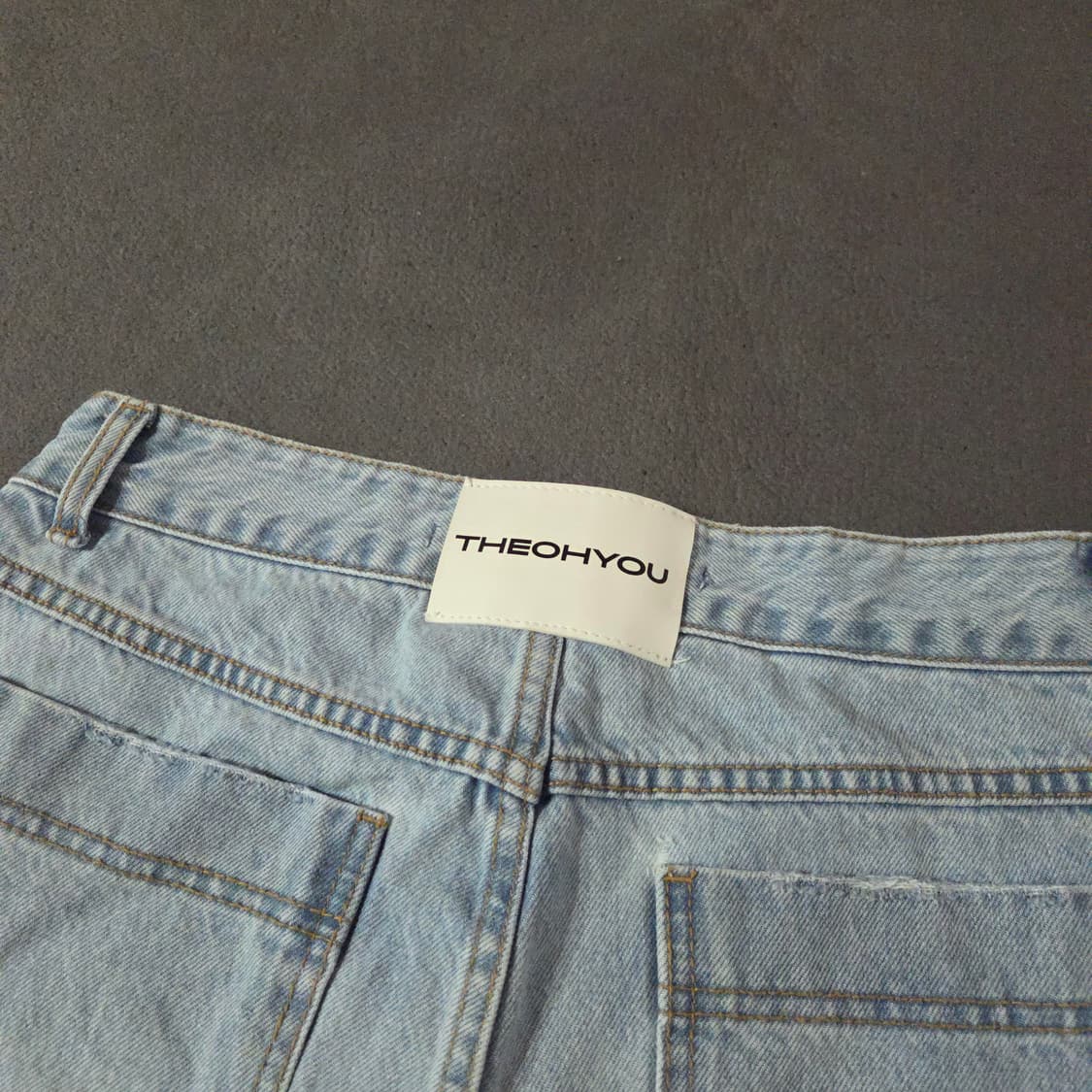 더오유 워시드 버뮤다 데님 쇼츠 M 라이트블루 상품이미지5