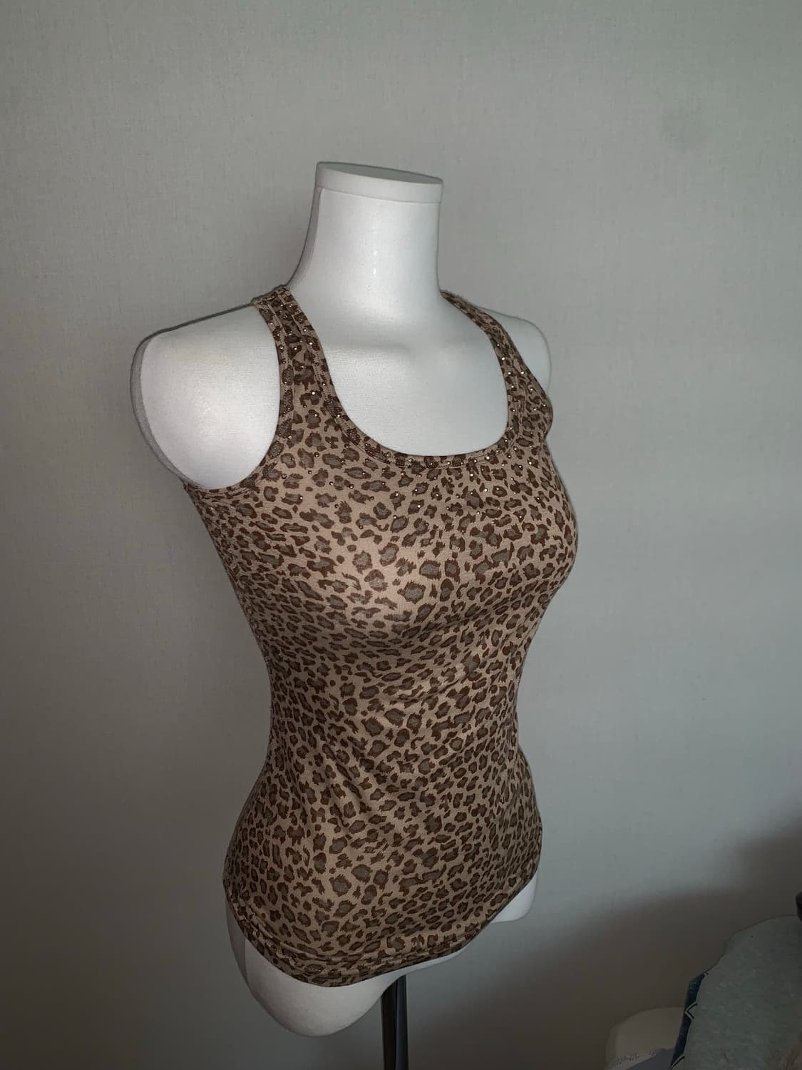 빈티지 레오파드 갸루 나시 상품이미지2