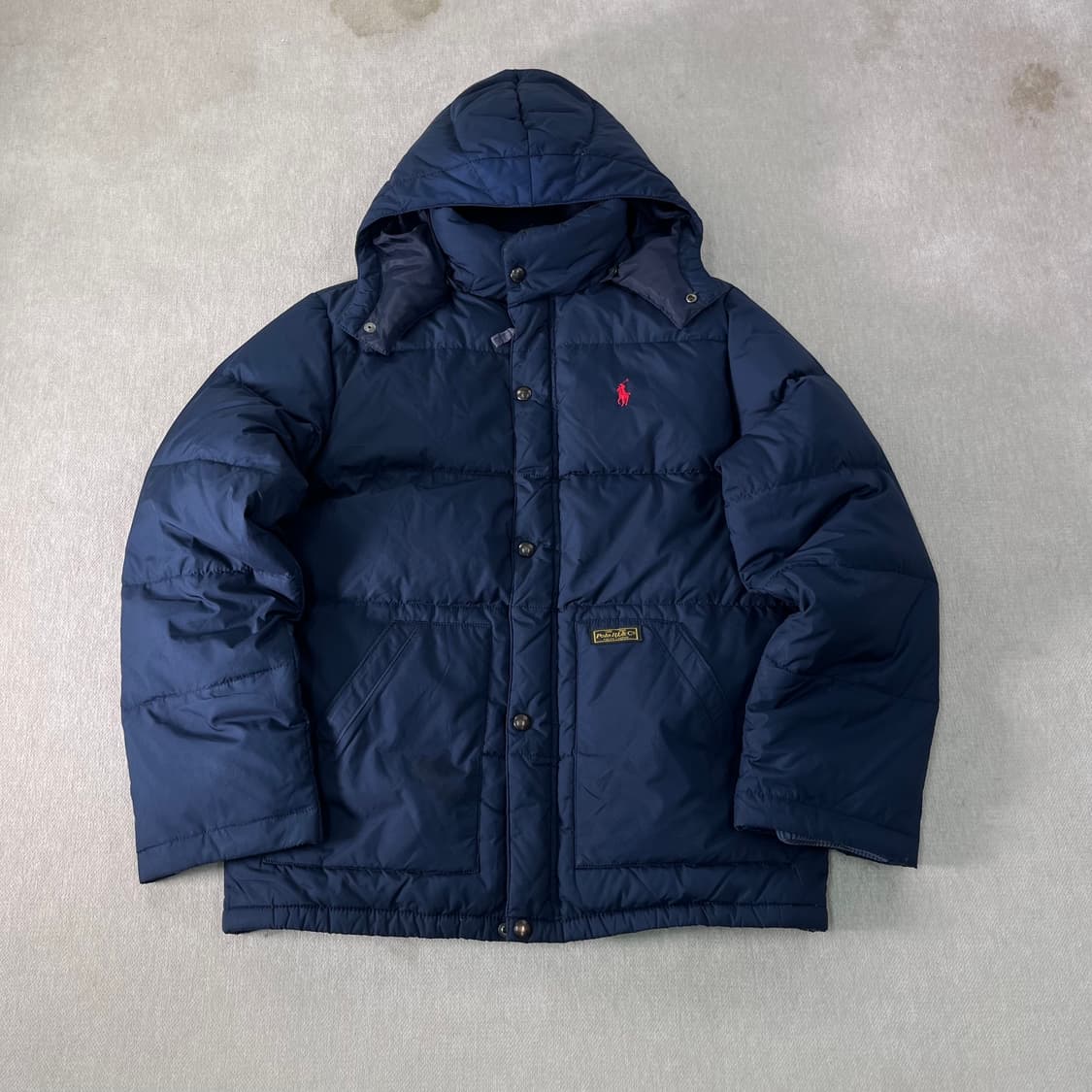 100 폴로랄프로렌 레드포니 후디 네이비 패딩 상품이미지1