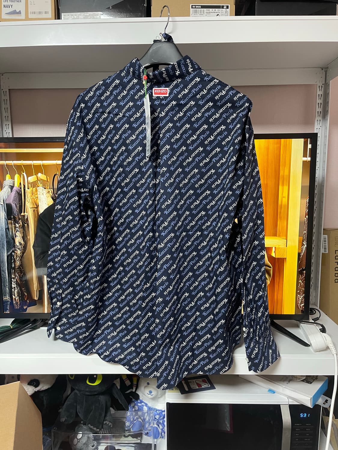 42)KENZO x 베르디 PARIS 셔츠 올오버 로고 상품이미지4