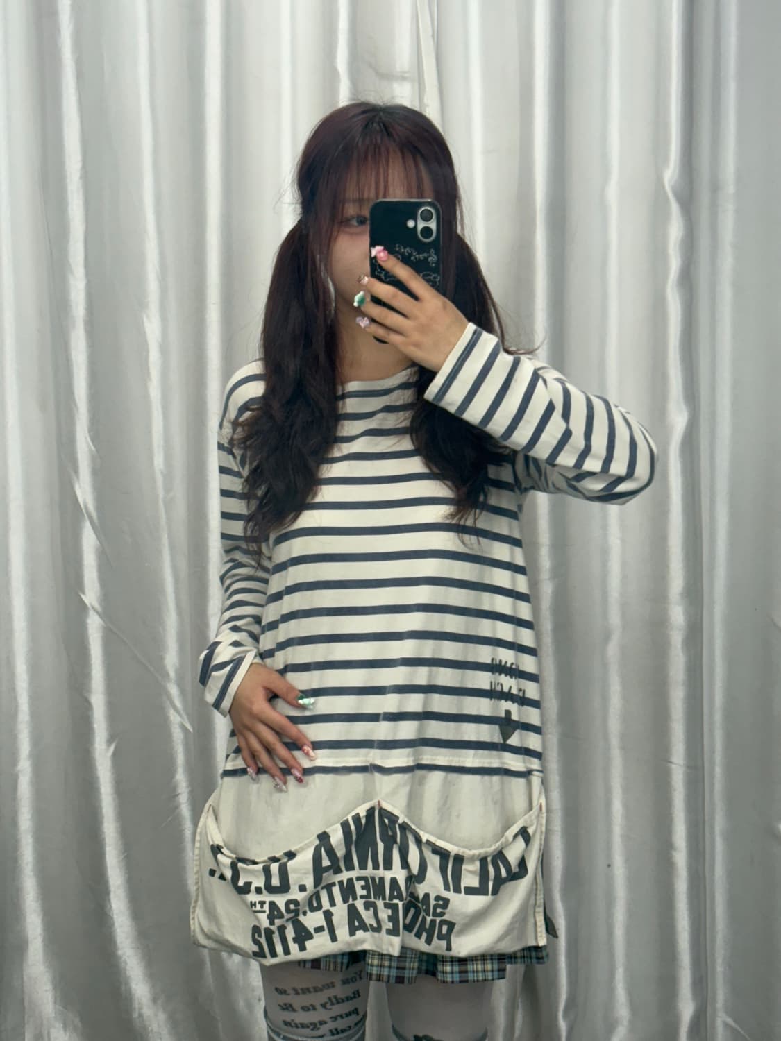 striped pocket long sleeve 상품이미지2