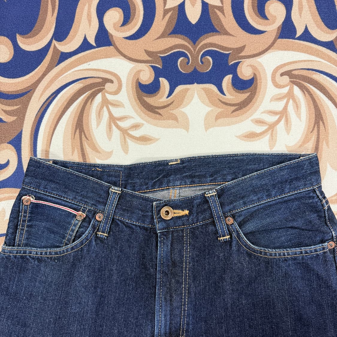 (30)JPN 에드윈 EDWIN 505 셀비지 진청 데님팬츠 상품이미지4