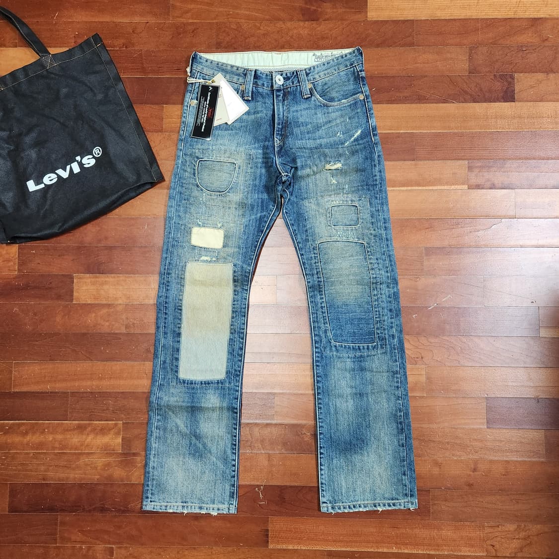 리바이스 523 스트레이트 빈티지 리페어 패치워크 데님 상품이미지1