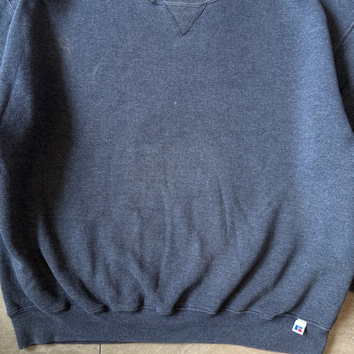 90s 90년대 멕시코 생산 러셀 블랭크 다크 블루 스웻셔츠 상품이미지3