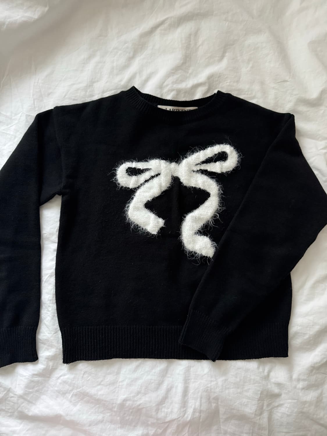 라티젠 블랙 리본 니트 상품이미지1