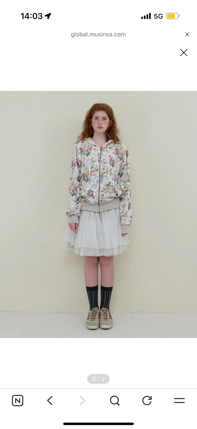 노컨텐츠 234. Flower Lace Zip-Up _ Ivory 상품이미지2