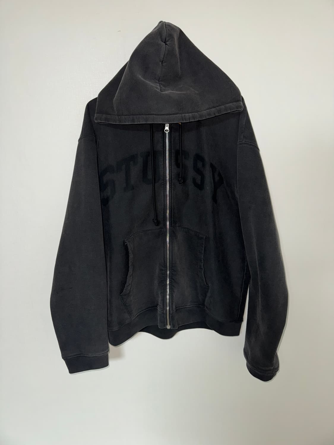 스투시 패이디드 후드집업 워시드블랙 상품이미지2