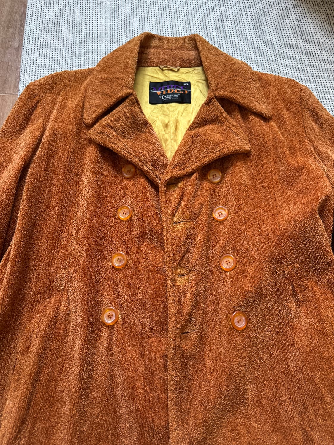 60s 빈티지 아카이브 파일 벨루어 카코트 상품이미지1