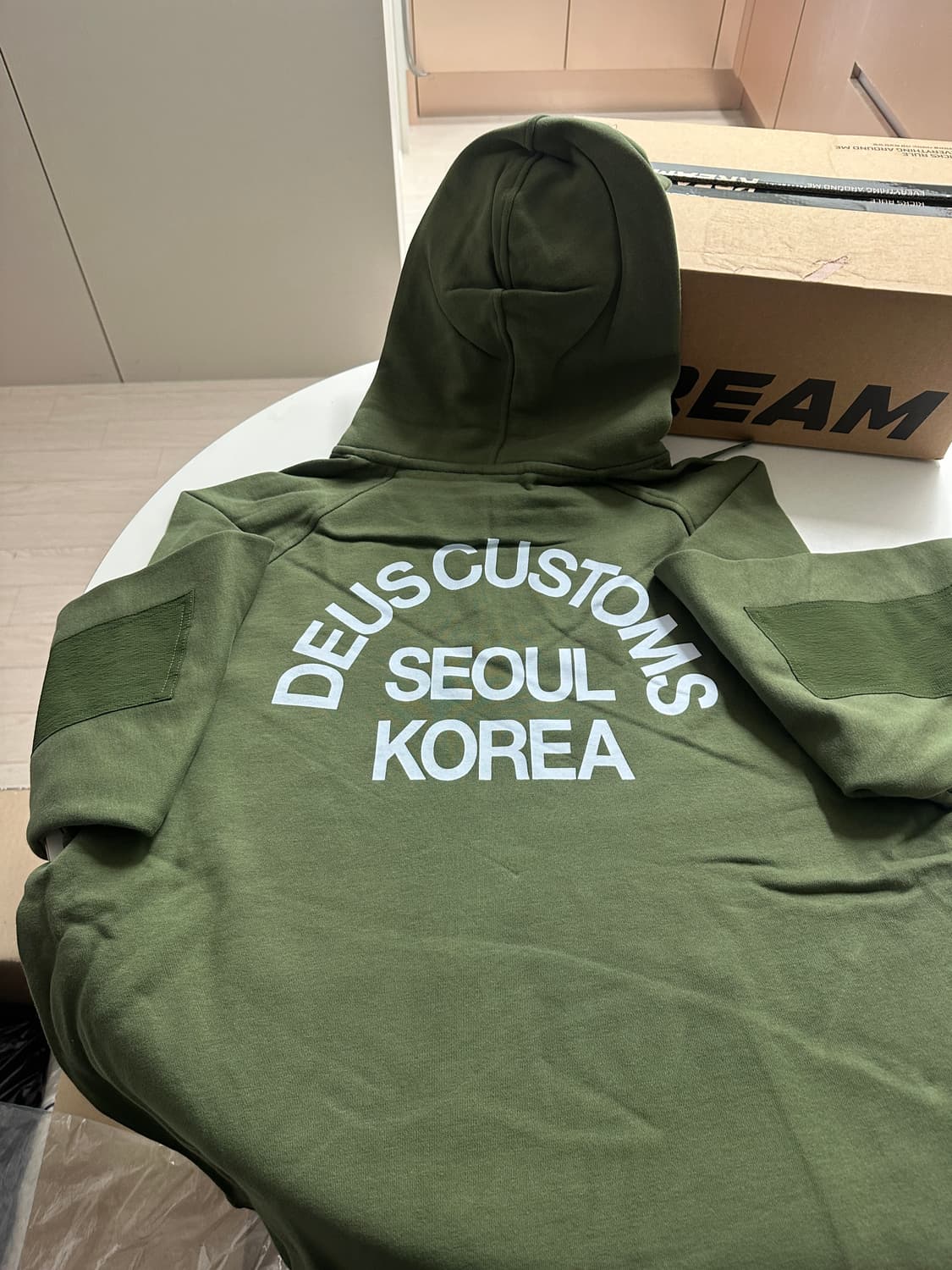 데우스 엑스 마키나 코듀라 후드티 XL 올리브  상품이미지1