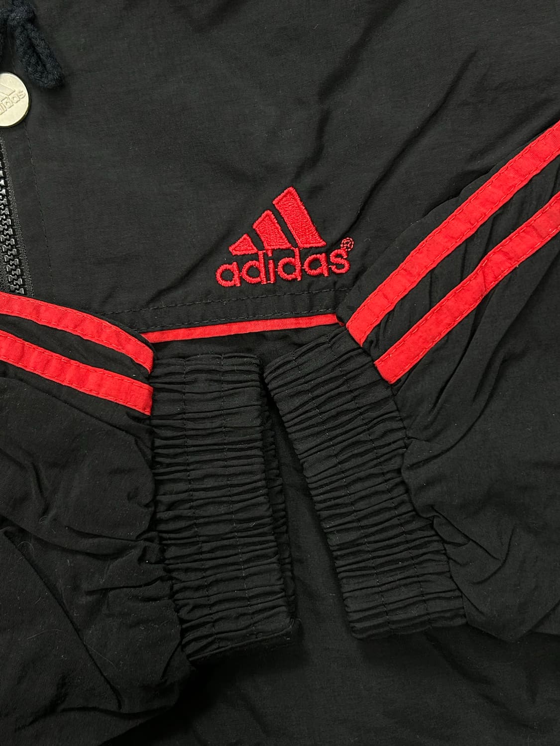 아디다스 90s 블랙 레드 점퍼 L 상품이미지6