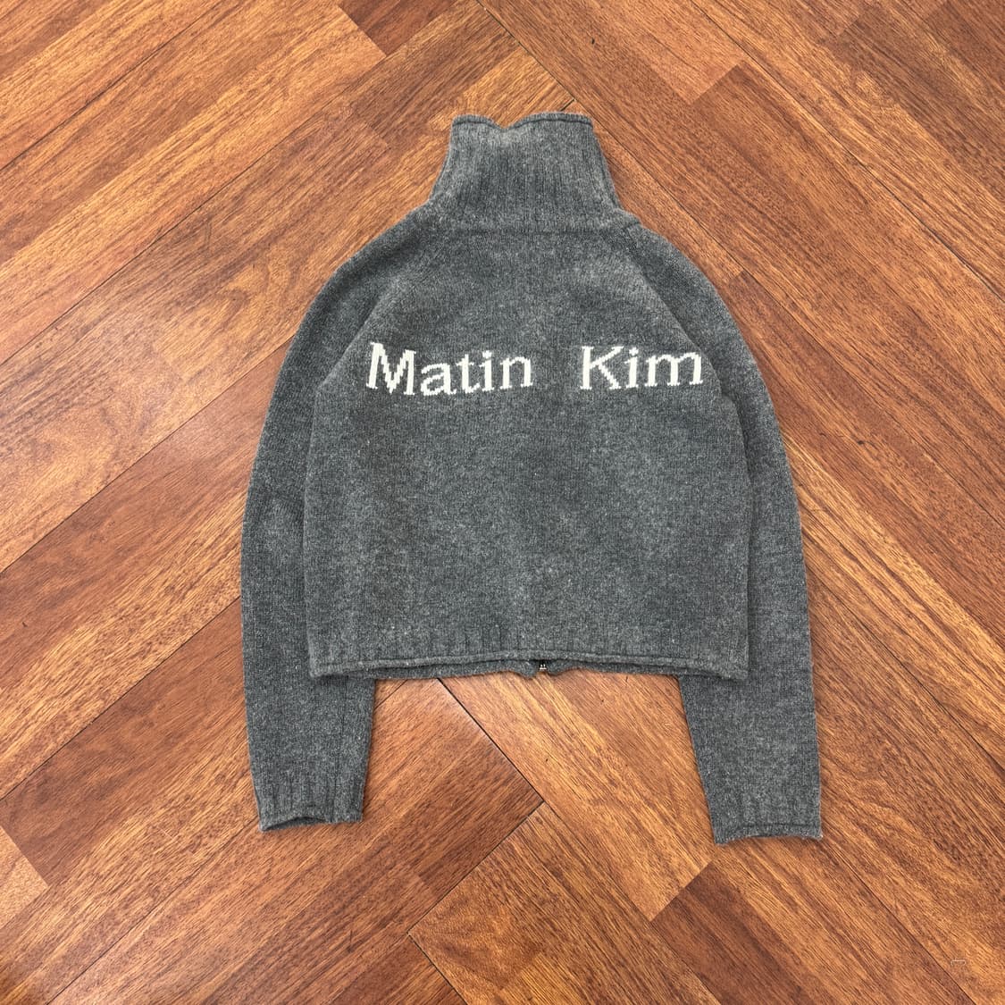 여성용 S 마땡킴 스펠포인트 니트 집업 상품이미지1