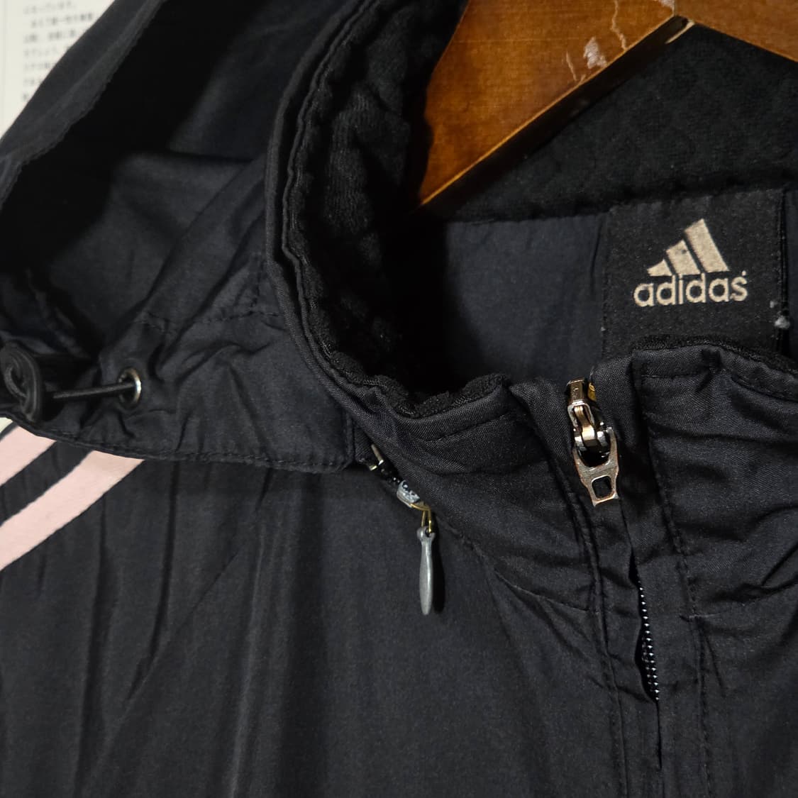 아디다스 핑크 삼선 바람막이 자켓 상품이미지3