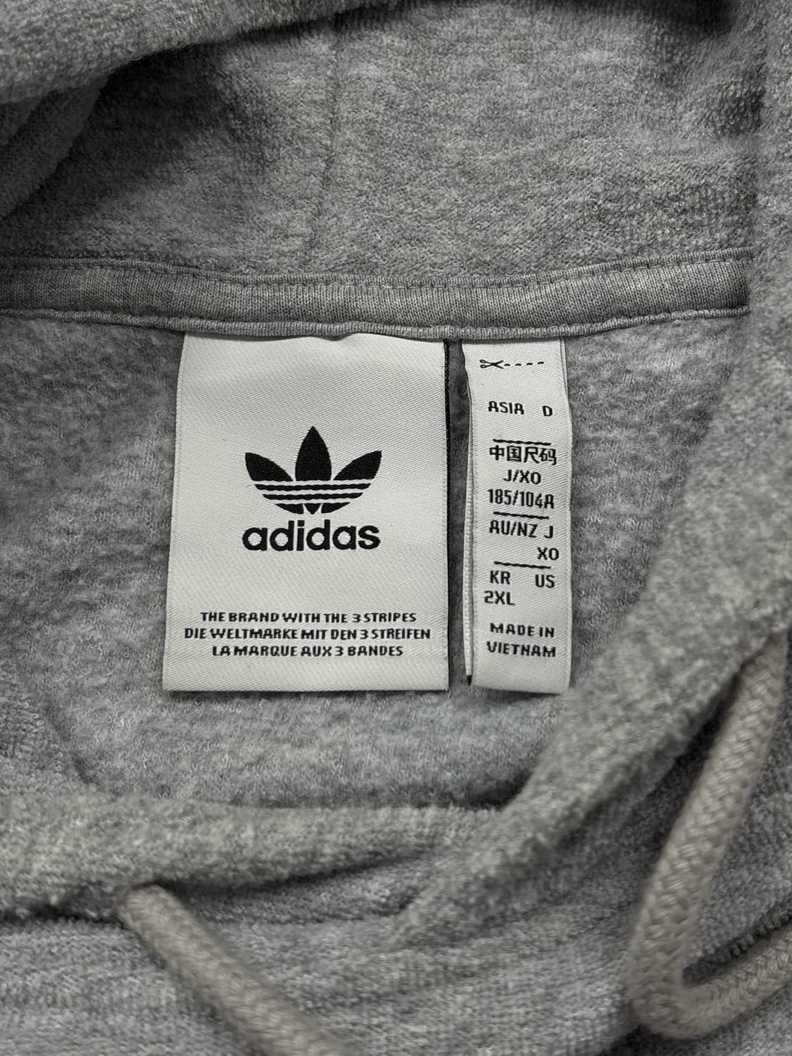 아디다스 삼선 부클 그레이 후드티 상품이미지7