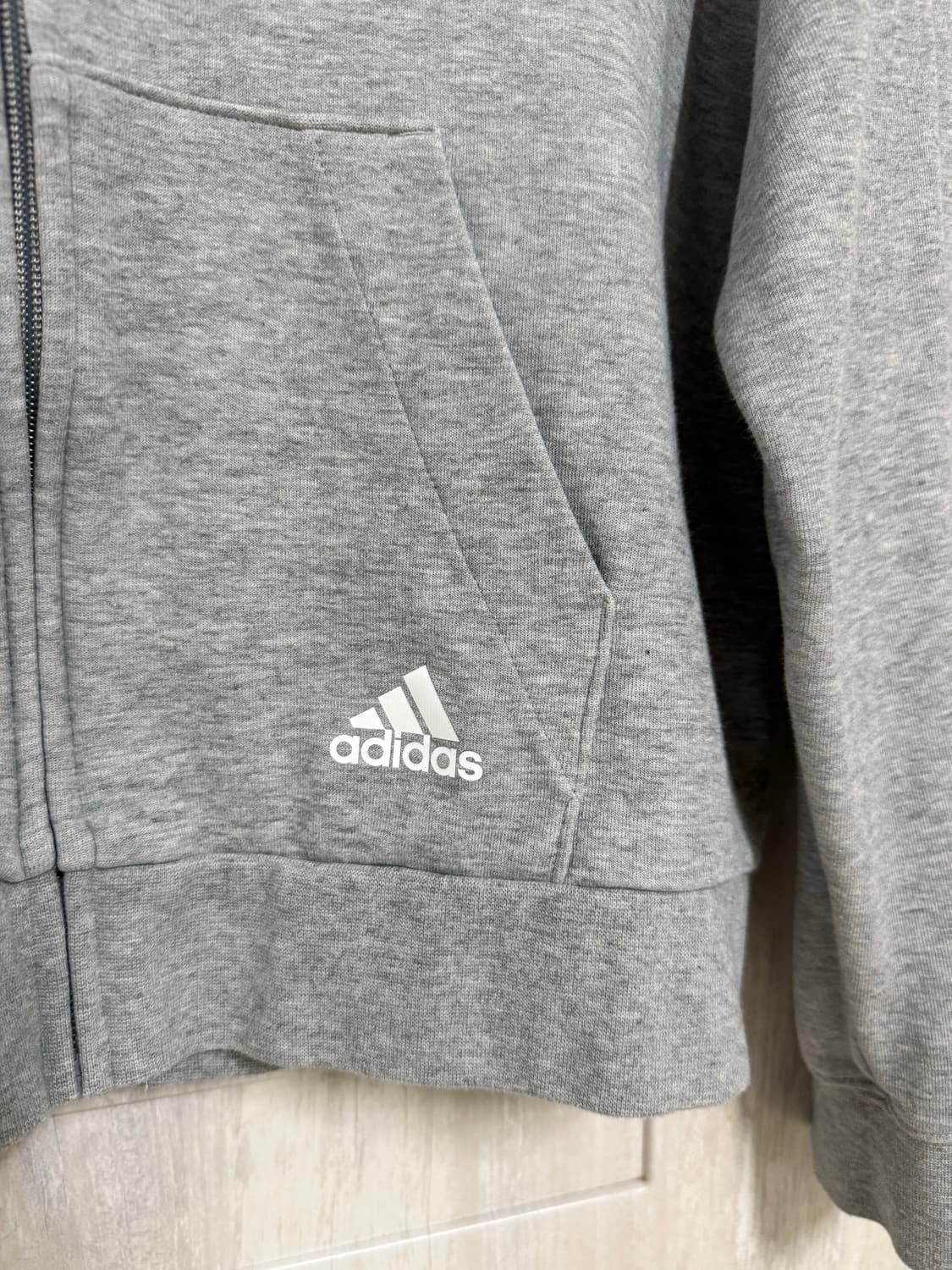 여성 S / 아디다스 후드집업 그레이 상품이미지4