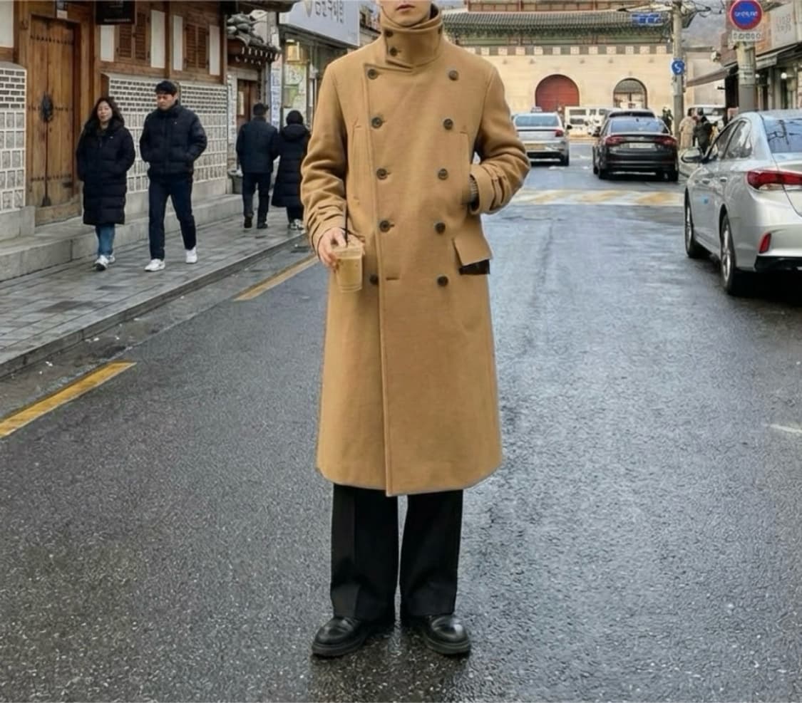 Bed J.W. Ford  2017 소매브레스트 하이넥커프 더블 롱 코트 상품이미지1