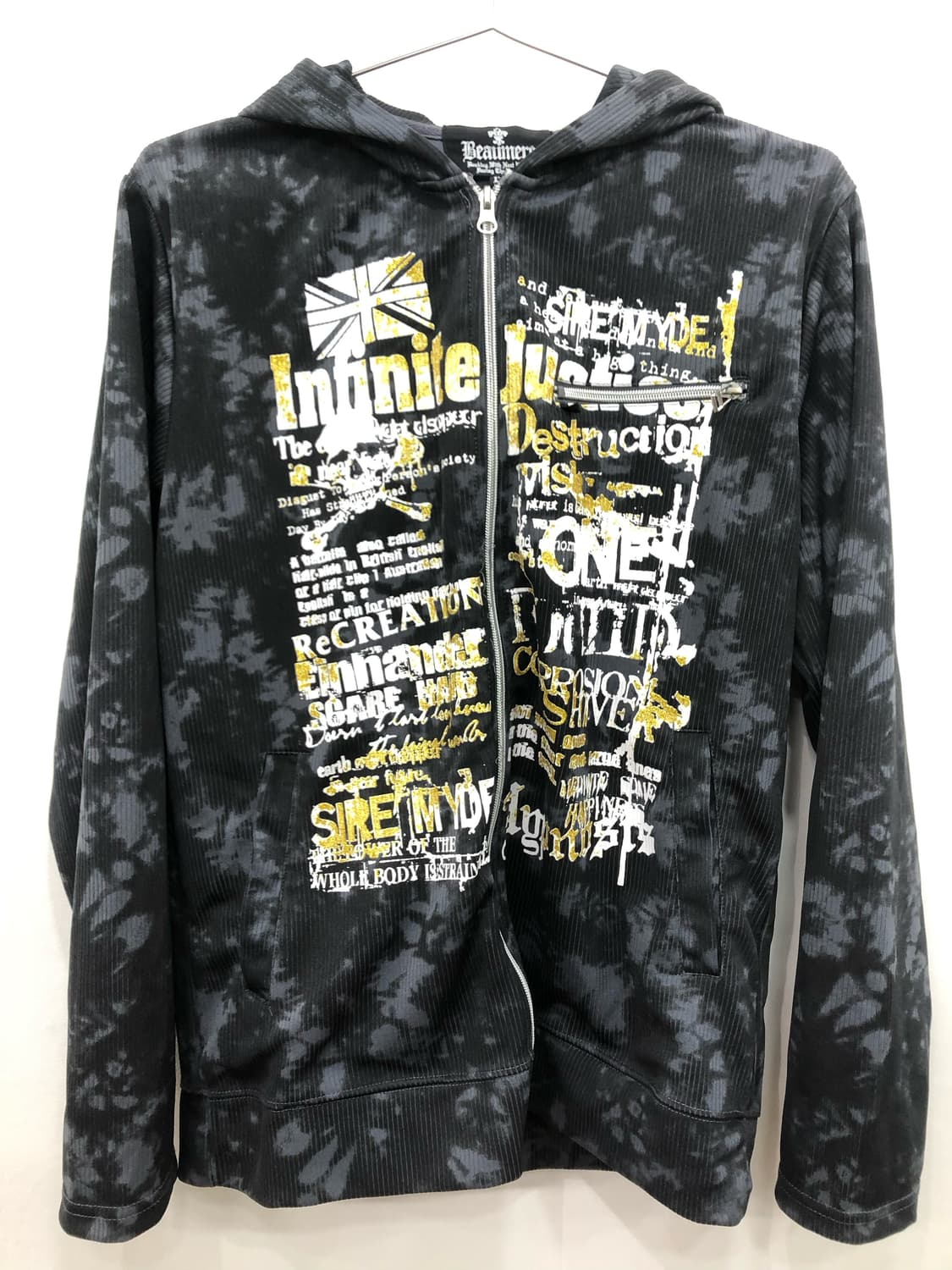 y2k punk lettering graphic hood zipup 상품이미지4