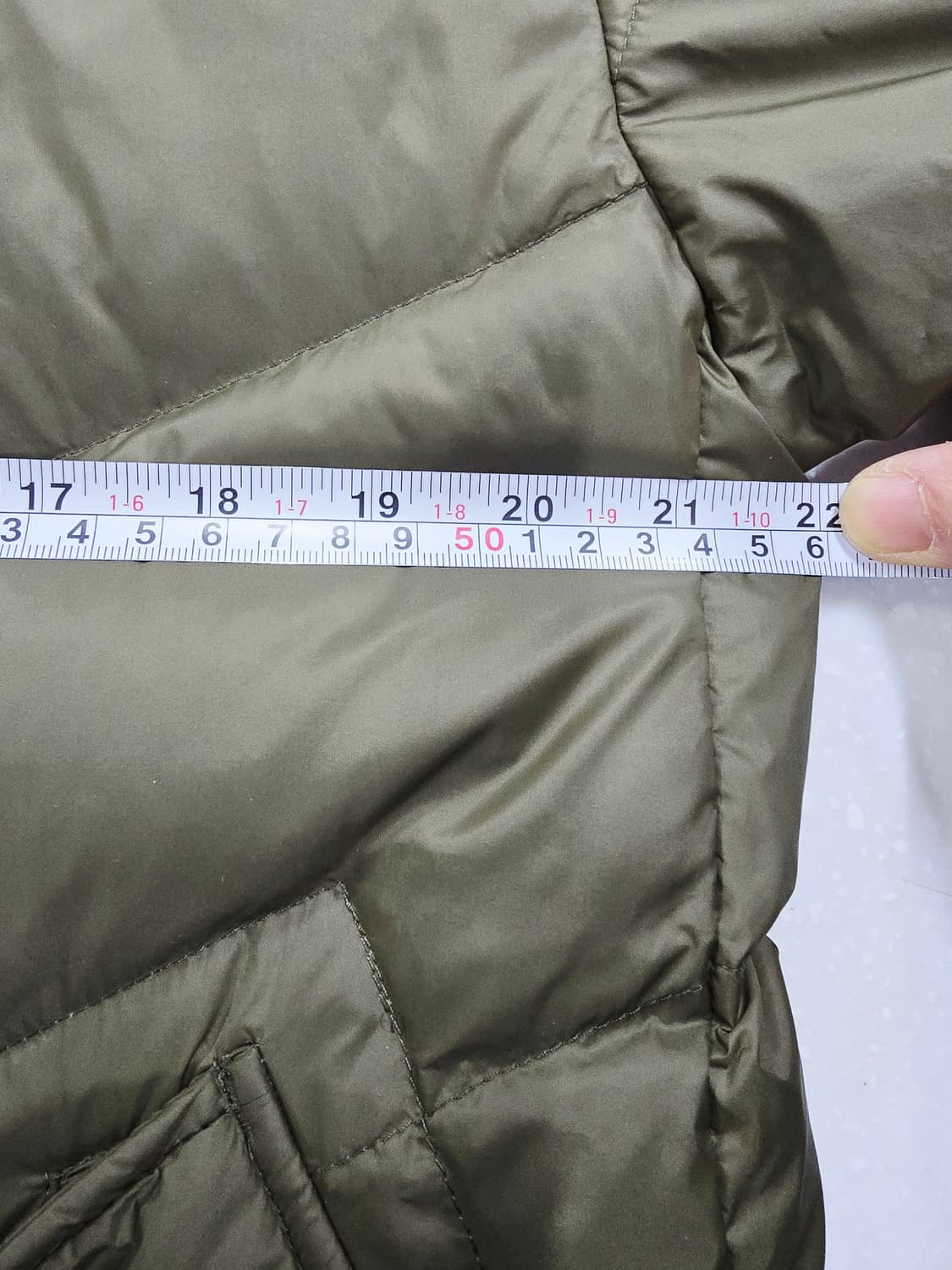 블루테일 카키색 롱 다운패딩 점퍼160 상품이미지8