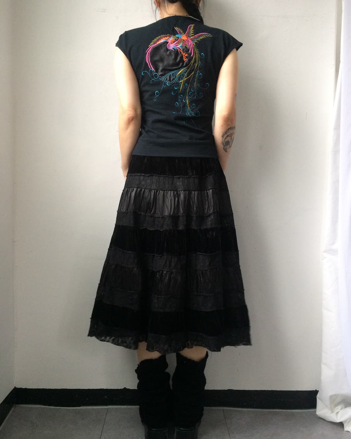 Back oriental needle work point top 상품이미지8