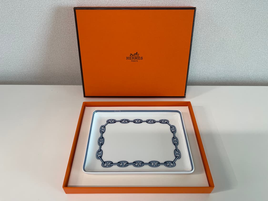 에르메스 샹달 블루 스퀘어 플레이트 1P HERMES 필립 모리스 상품이미지7